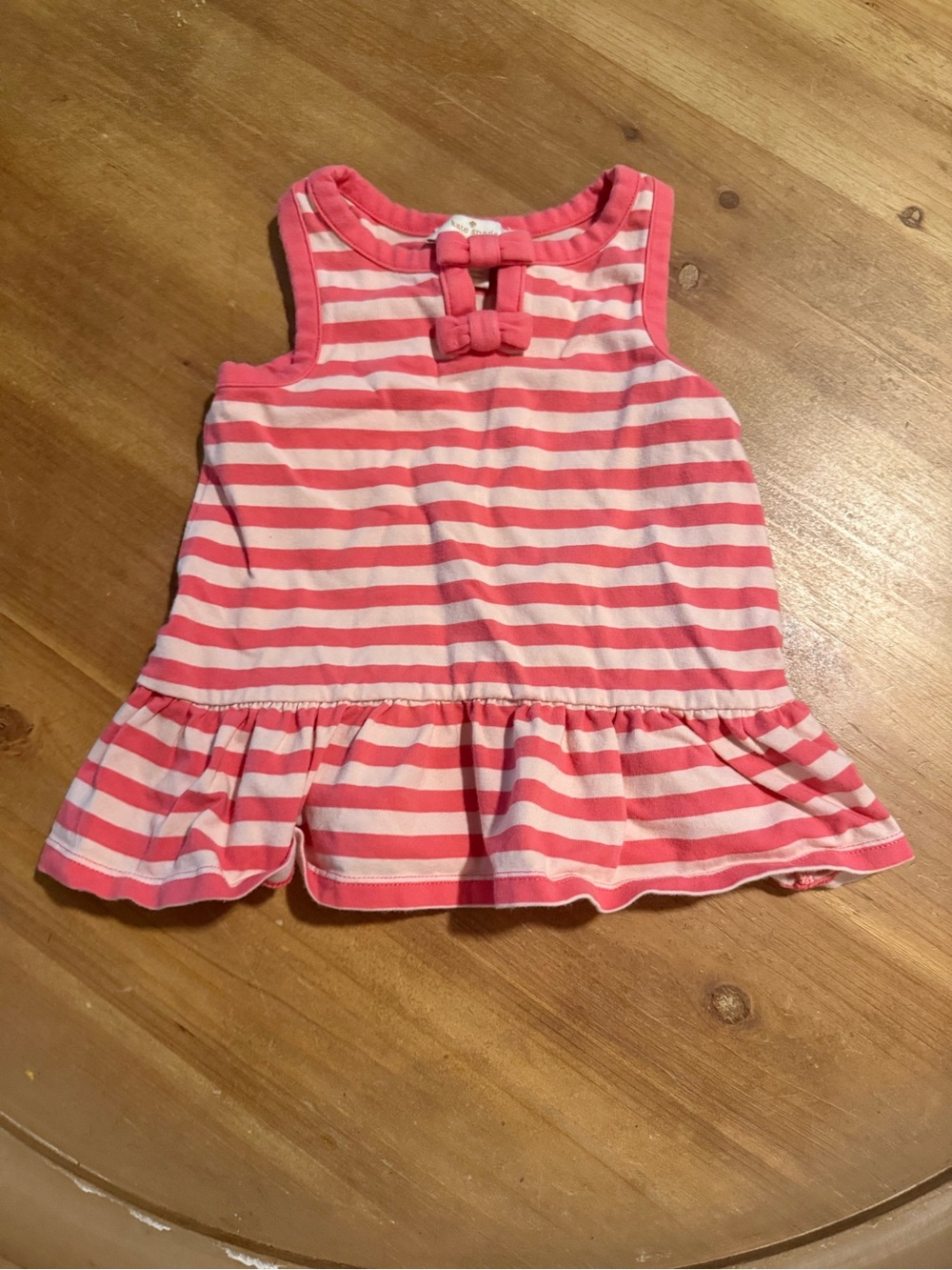 kate spade Pink and Light Pink Striped Tank Peplum Top